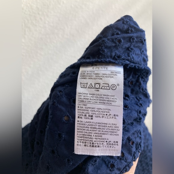 Banana Republic Midnight Blue Eyelet Dress - Picture 7 of 11